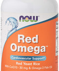 Now Foods Red Omega (Red Yeast Rice) Softgels, 180-Count