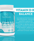 TRUE PROTOCOLS - Vitamin D-K2 Balance - Vitamin D3 (1000 IU) + Vitamin K2 MK7 (120 mcg) + Vitamin A (500 IU) - 120 Bioavailable Softgels For Strong Bones & Improved Muscle Function - 100%