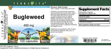 Terravita Bugleweed - 450 Mg (100 Capsules, Zin: 510976)