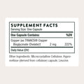 Thorne - Copper Bisglycinate - Optimally Absorbed Mineral Chelate Copper Supplement - Supports Bone Blood Vessel Heart Nerve & Skin Health - Third-Party Certified - Gluten-Free 60 Capsules