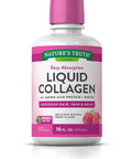 Nature's Truth Liquid Collagen 16 oz Non-GMO, Gluten Supplement Natural Berry Flavor Collagen Peptide Formula for Women and Men, Off-White (469467)