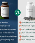 ALGAECAL- Plant Based Calcium Supplement with Vitamin D3 (1000 IU) for Bone Strength Contains 13 Minerals Supporting Bone Health Organic Calcium (750 mg) for Women & Men 90 Veggie Caps Made in USA