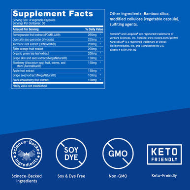 Bulletproof Superfood Antioxidants Capsules, 120 Capsules, Supplement To Fight Free-Radicals And Support Healthy Aging, Polyphenol Blend, Packaging May Vary