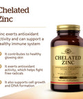 Solgar Chelated Zinc 250 Tablets - Zinc For Healthy Skin - Supports Cell Growth & Dna Formation - Exerts Antioxidant Activity - Supports A Healthy Immune System - Non Gmo Vegan - 250 Servings