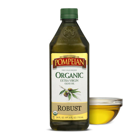 Pompeian Robust Extra Virgin Olive Oil, Contains Polyphenols, First Cold Pressed, 16 Fl Oz