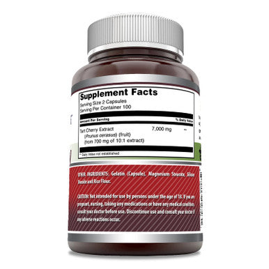 Amazing Formulas Tart Cherry Extract 7000Mg Per Serving Capsules Supplement | Non-Gmo | Gluten Free | Made In Usa (200 Count)