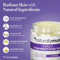 Naturallymum NaturallyMum - Magnesium Body Butter Cream for Sleep [NATURAL & VEGAN] - Magnesium Body Butter Support for Sleep Heart Bone Nerve Gut & Muscle Health - Magnesium Butter Cream for Sleep - Lavender