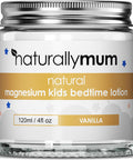 Naturallymum NaturallyMum Kids Magnesium Bedtime Lotion | Support for Sleep Heart Bone Nerve Gut and Muscle Health | Alternative to Melatonin | Topical Cream Safe for Kids | Vanilla | 4.2 fl oz