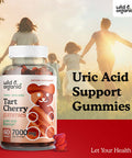 Wild & Organic Tart Cherry Gummies - Uric Support and Joint Support Supplement with Vitamin C | Substitute to Tart Cherry Extract Capsules, Pills, Juice or Powder | Vegan, | 60 Chews