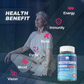 Multivitamin For Women 50+ & Men, Sugar Methylated Multivitamin Gummies With Glucosamine Chondroitin Msm For Senior, Chewable Multi Vitamin D3 K2 & A C E, B Complex, Algae Calcium Magnesium