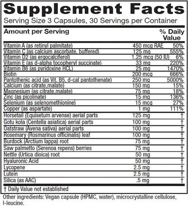 Vitanica Skin Assist Skin Support Vegan 90 Capsules