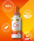 Carlyle Liquid Vitamin D3 | 2000 Iu | 2 Oz | Vegetarian, Non-Gmo, And Gluten Free Formula | 50Mcg | Vitamin D Liquid Drops