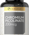 Carlyle Chromium Picolinate 200mcg | 250 Tablets | Vegetarian Non-GMO Gluten Supplement