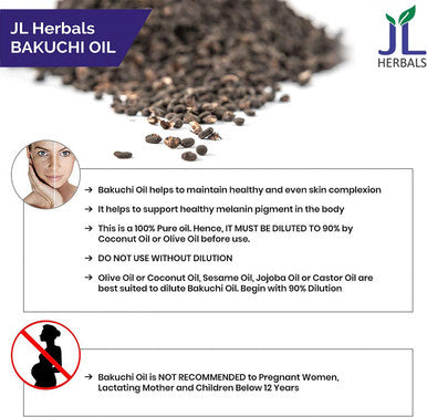 JL Herbals Bakuchi Oil 100ml (3.5 fl.oz) | Babchi | Psoralea corylifolia | 100% Pure & Undiluted | Cold Pressed | for External USE ONLY | USE After Dilution
