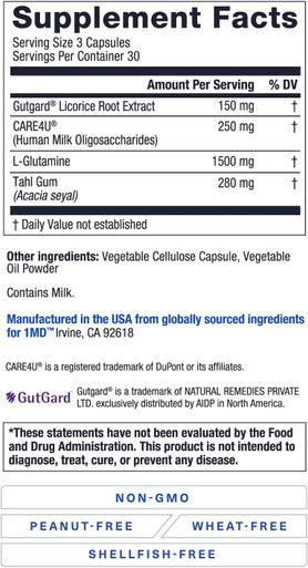 1MD Nutrition GutMD LGlutamine and Prebiotic Digestive 90 Capsules