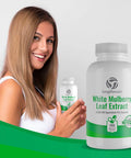 LongLifeNutri White Mulberry Leaf Extract 2,500Mg 200 Vegetarian Capsules | Pure Natural Herbal Vitamin Powder Supplement