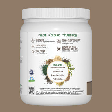 Garden of Life Organic Vegan Protein Powder 20G Plant Based Protein With Calcium D3 K2 Mk-7 & Magnesium For Bone Strength Prebiotics & Probiotics For Digestion Brownie Bites Flavor 14 Servings