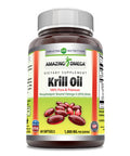 Amazing Omega Krill Oil With Omega 3S Epa, Dha, Phospholipids And Astaxanthin 1000Mg Per Serving 60 Softgels Supplement | Non-Gmo | Gluten Free