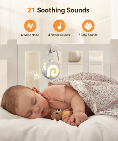 Dreamegg Portable Sound Machine Baby - D11 White Noise Machine For Baby Sleeping With Night Light White Noise Lullaby Nature Sounds Child Lock Usb Rechargeable Sound Machine For Travel Nursery