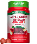 Nature's Truth Apple Cider Vinegar Gummies | 600 mg | 75 Gummies | Apple Flavor | Vegan Non-GMO & Gluten Free Supplement