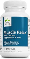Terry Naturally Muscle Relax Supplement to Support Nervous System Muscle Relaxation and Sleep Muscle Relaxant Supplement with Calcium Magnesium and ZInc Respiratory Health Aid 60 Capsules