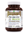 Amazing Flora Probiotic 25 Billion With 10 Best Probiotics Strains Including Acidophilus, Plantarum, Rhamnosus Etc * Supports Digestive & Immune Health *60 Veggie Capsules (Non Gmo,Gluten Free)