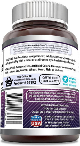Amazing Nutrition Formulas Sambucus Black Elderberry Supplement | 3000 Mg Per Serving | 360 Veggie Capsules Supplement | Non-GMO | Gluten | Made in USA