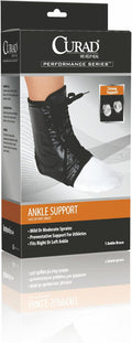 Curad Medline Lace-Up Ankle Splints Black Small