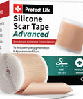 Medical Grade Silicone Scar Tape Advanced Adhesive Formulation (1.6" X 118") Scar Removal Away Strips For Surgical Scars, Silicone Tape & Keloid Scar Treatment, Reusable Silicone Scar Sheets