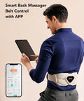 Skg Lower Back Massager Gifts For Men Women For Pain Relief, Adjustable Cordless Heating Pad Infrared Vibrating Back Massager Waist Lumbar Belt W9 Pro