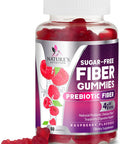 Nature'S Nutrition Fiber Supplement Gummies for Digestive Health & Regularity Support Sugar- 4g Fiber Gummy for Adults Daily Probiotic Supplements Natural Prebiotic Fiber Gummy Plant Based - 60 Gummies