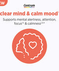 Centrum Clear Mind And Calm Mood Menopause Support Tablets With Clinically Studied Enxtra 30 Count