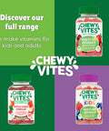 Chewy Vites Kids Calcium and Vitamin D3 60 Kids Calcium Gummies Help Support Healthy Bones and Teeth 2 Months Supply Real Fruit Juice Vegan Age 3 + Strawberry Flavour