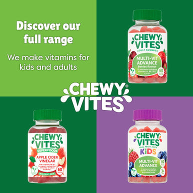 Chewy Vites Kids Calcium and Vitamin D3 60 Kids Calcium Gummies Help Support Healthy Bones and Teeth 2 Months Supply Real Fruit Juice Vegan Age 3 + Strawberry Flavour