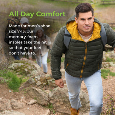 Rite Aid Ultra Work Memory Plus Work Insoles for Men - Sizes 7-13 | Shock Absorbing Insoles | Memory Foam Insoles | Arch Support Insole Men | Boot Insoles for Men Work | Memory Foam Insoles