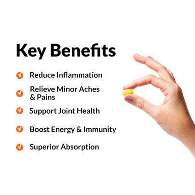 Force Factor Better Turmeric Joint Support Supplement Featuring HydroCurc Turmeric Curcumin with Black for Superior Absorption, Clinical Strength Joint Support, 120 Tablets, White Packaging