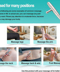 2 In 1 Trigger Points Massage Tool Stainless Steel T-Bar Deep Tissue Massage Tool For Pain Relief Full-Body Fascial Relaxation Ideal For Shoulders, Neck, Legs, And Arms Perfect For Sports Therapy