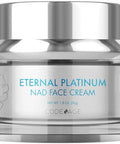 Codeage Eternal Platinum NAD Face Cream Resveratrol Collagen Niacinamide Hyaluronic Acid Vitamin C & E Aloe Vera Shea Butter Skin Care Wrinkles Moisturizer Firming Tightening Neck Facial Cream 1.8 Oz