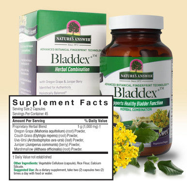 Nature'S Answer Bladdex Bladder Support Supplement 1000mg 90-Capsules | Natural Bladder Support | Supports Urinary Tract | Promotes Bladder Regulation | Gluten- Non-GMO Vegan | Single Count