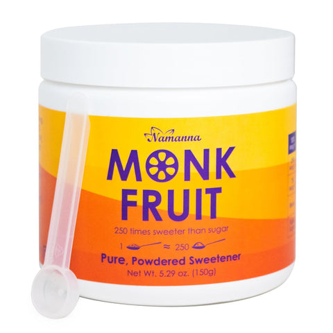 NAMANNA Pure Monk Fruit Sweetener- Zero Calorie, Zero Carb, Paleo Safe (50% Mogroside V, 70g, 1,400 Servings)