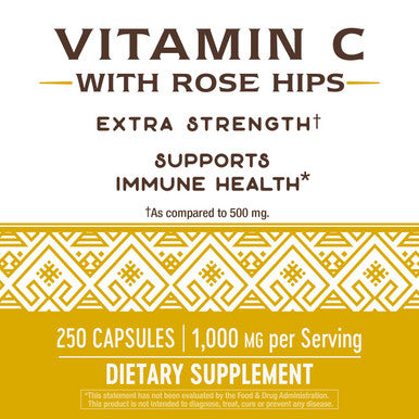 Nature'S Way Vitamin C With Rose Hips; 1000 Mg Vitamin C Per Serving; 250 Capsules