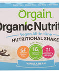 Orgain Organic Vegan Plant Based Nutritional Shake Vanilla Bean 11 Ounce 12 Count