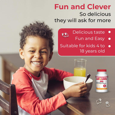 Wampole Adorable Kids Multivitamins Chew 100% of 4-18 Y/O Daily Intake 60 chewable tablets