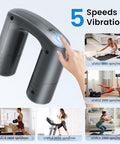 Back Massager For Pain Relief Deep Tissue, Massage Gun- Cellulite Massager For Relax With 5 Speed Levels, Wearable Electric Massager On Whole Body Part, Massage Waist, Thigh, Calf, Back Grey