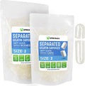 Xprs Nutra Gelatin Size 2 Separated Capsules - 100 Count Empty Capsules Separated in Bags - Size 2 Clear Gelatin Capsules - Empty Gelatin Capsules for DIY Supplement Filling
