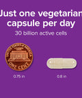 Webber Naturals High Potency 30 Billion CFU Probiotics for Men Women and Adults Shelf Stable no Refrigeration Required 8 Probiotic Strains 30 Vegetarian Capsules for Digestive Health