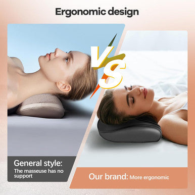 Neck And Back Massager With Heat - Cordless Rechargeable 4D Kneading Deep Tissue Massage Pillow, Neck Massager For Pain Relief Deep Tissue Ideal For Home, Office And Car
