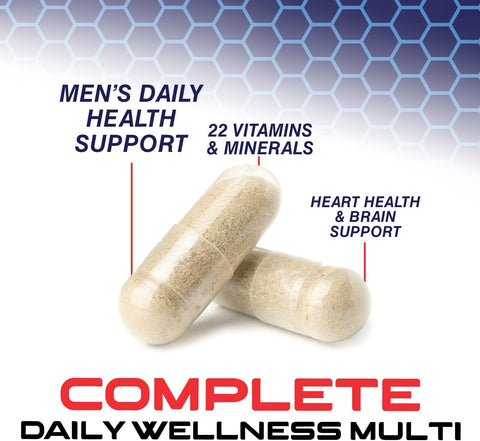 Multivitamin for Men Vitamin A C D E Zinc Calcium Multivitamins for Immune Health Support Vitamin B12 Men's Daily Multivitamin Supplement Capsules NonGMO Mens Multi Vitamins 60 Capsules
