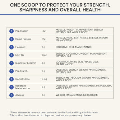 Blueprint Bryan Johnson Longevity Protein 26G Plant Protein Non Dairy Grape Seed Extract Heavy Metal Tested Vegan Keto Original 30 Servings