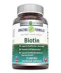 Amazing Formulas Biotin 15000 Mcg - Supports Healthy Hair, Skin & Nails - Promotes Cell Rejuvenation - Supports Healthy Metabolism & Digestive Health (200 Capsules)